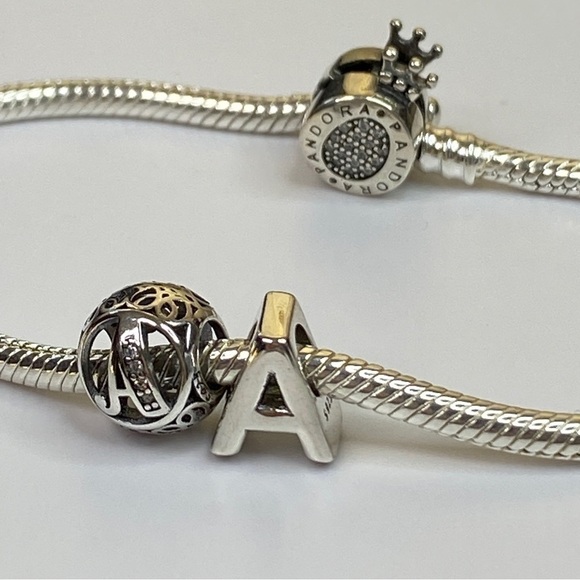 Sterling Silver Vintage Letter A Charm - Picture 8 of 8